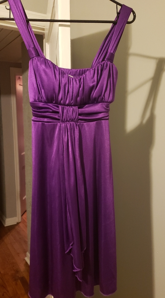 Purple silk dress